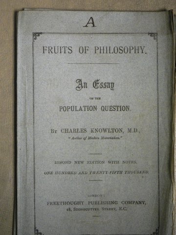 Figure 1. Title page of Charles Knowlton's Fruits of Philosophy