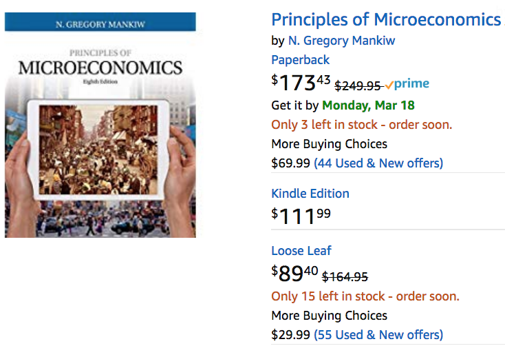 Are economics textbooks too expensive?